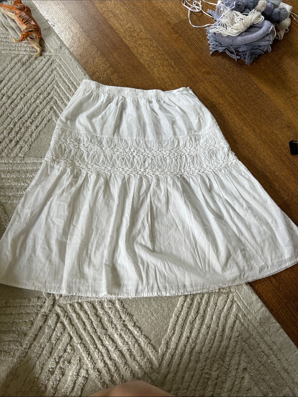 Merle the Women’s White Tiered Cotton Skirt